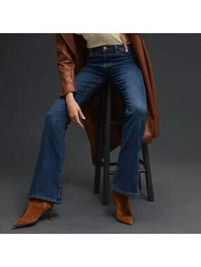 FRAME Le High Flare Jeans Womens 30 Dublin High Rise Stretch Denim 33” Inseam